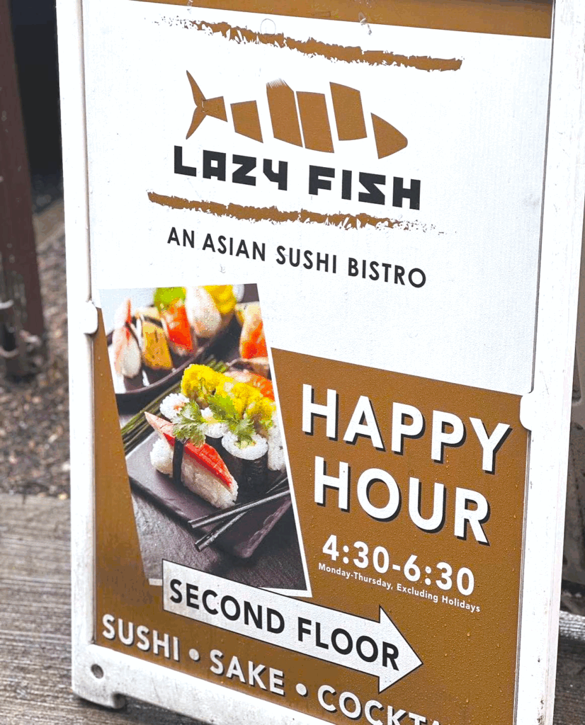Lazy Fish Frederick MD Happy Hour Specials - sushi, sake, cocktails