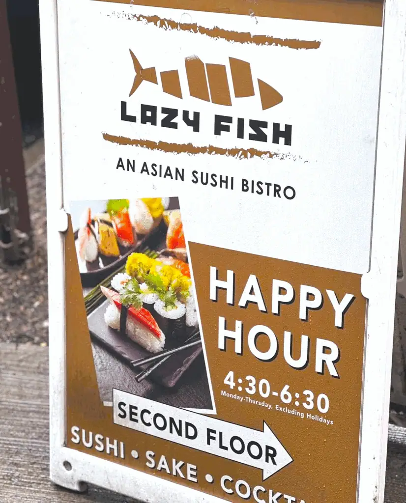Lazy Fish Frederick MD Happy Hour Specials - sushi, sake, cocktails