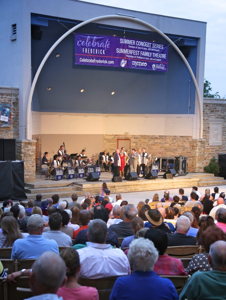 Summer Concert Series in Downtown Frederick MD at the Baker Park Bandshell