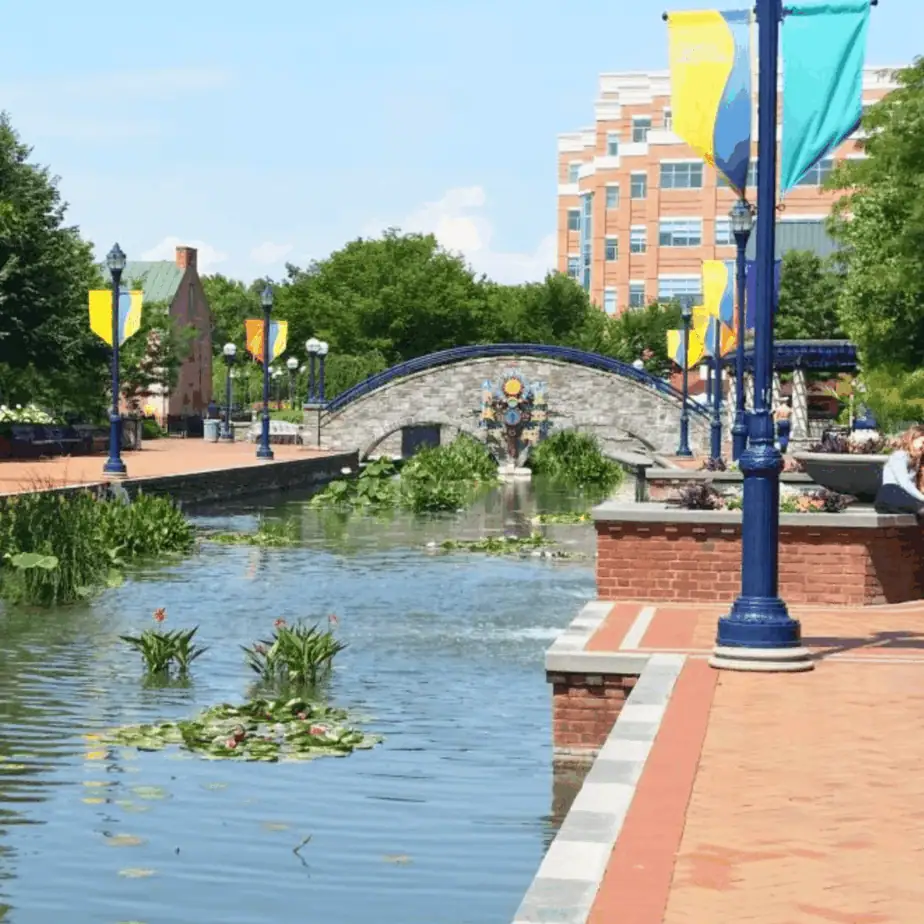 Carroll Creek Park in Downtown Frederick, MD
