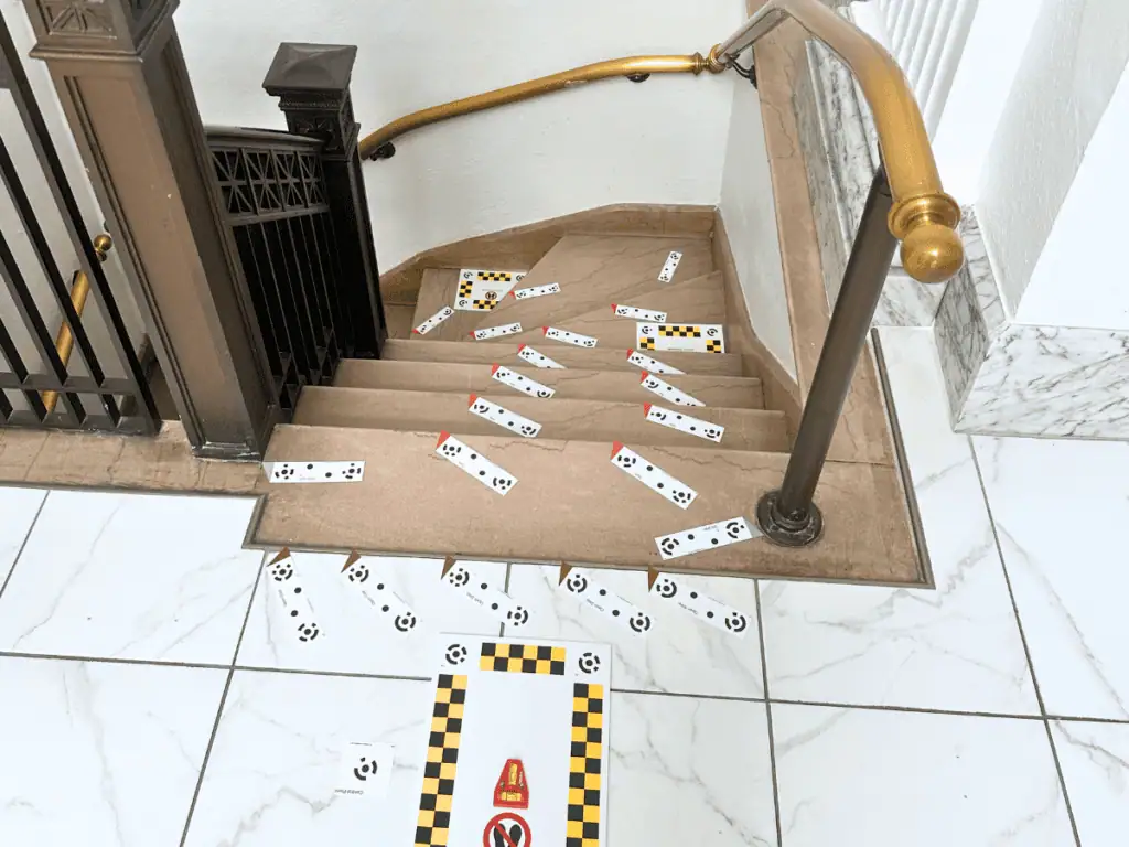 Historic Downtown Frederick venue marble staircase with custom stairlift installation by Next Day Access Central Maryland