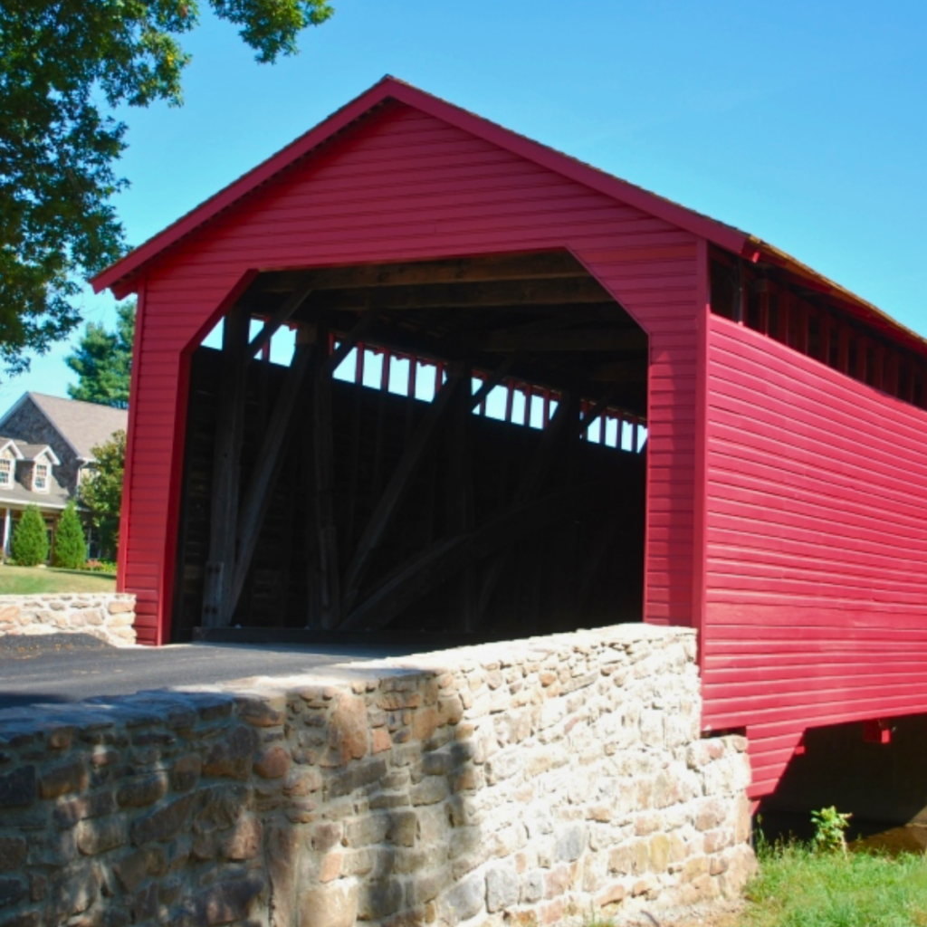 Utica Mills Covered Bridge in Frederick County Maryland