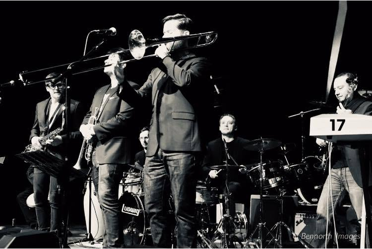 Costas Colectivo performing salsa music at Alive @ Five in Downtown Frederick, Maryland.