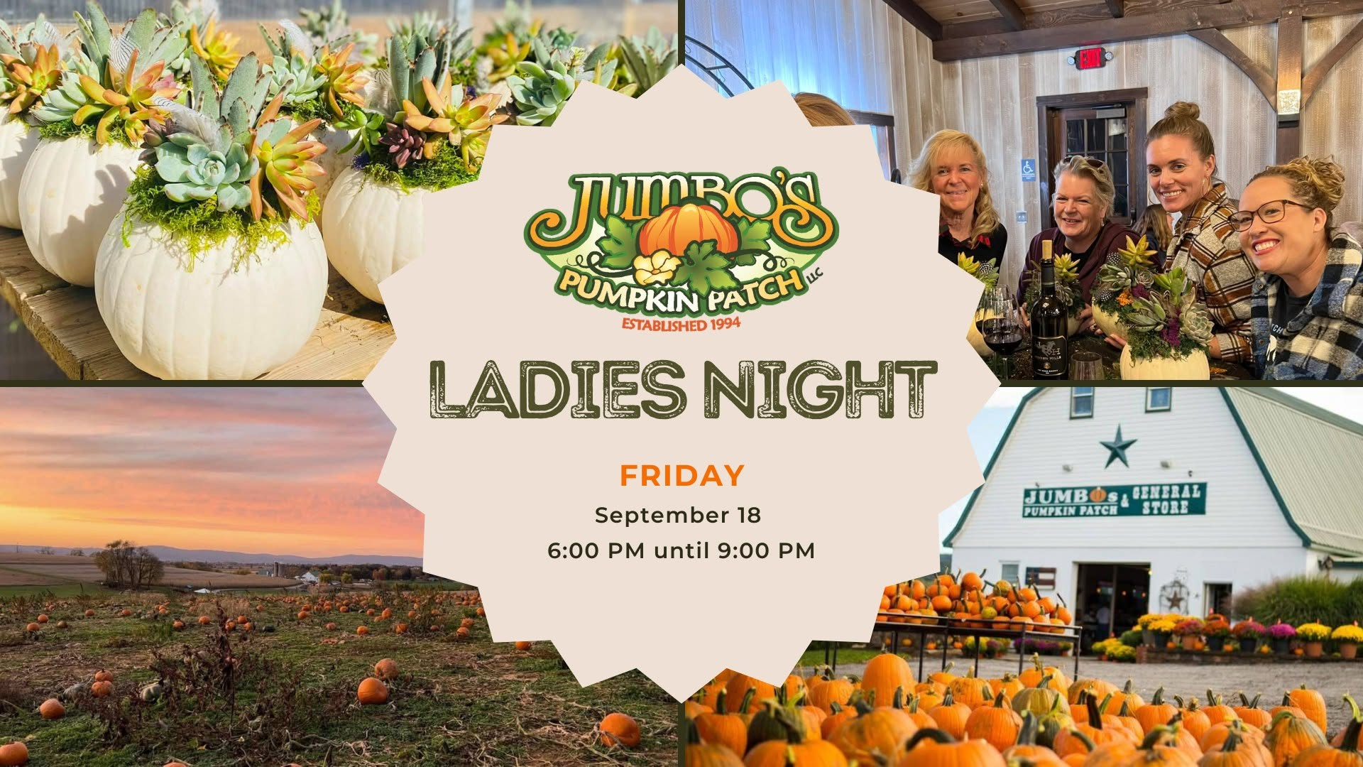 Ladies Night at Jumbo’s Pumpkin Patch in Middletown, Maryland.