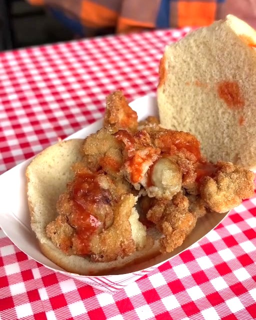 Fried oyster sandwich from J.B. Seafood at The Great Frederick Fair