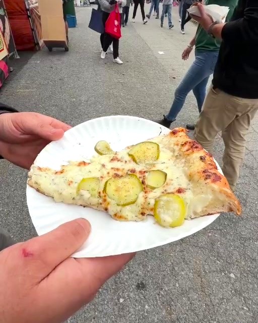 Pickle pizza from Spaghetti Eddie’s at The Great Frederick Fair
